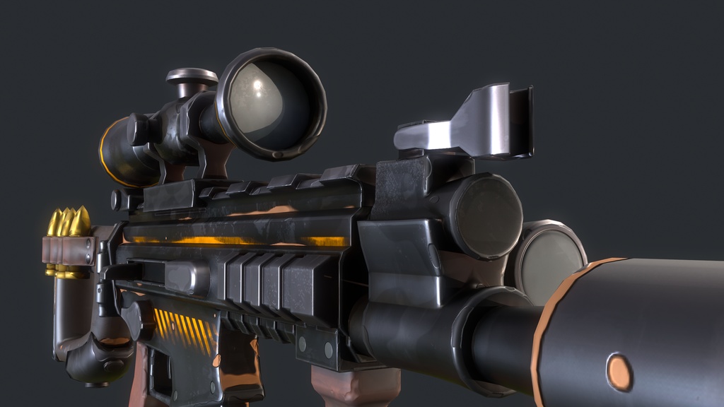 FN SCARL stylized Gun