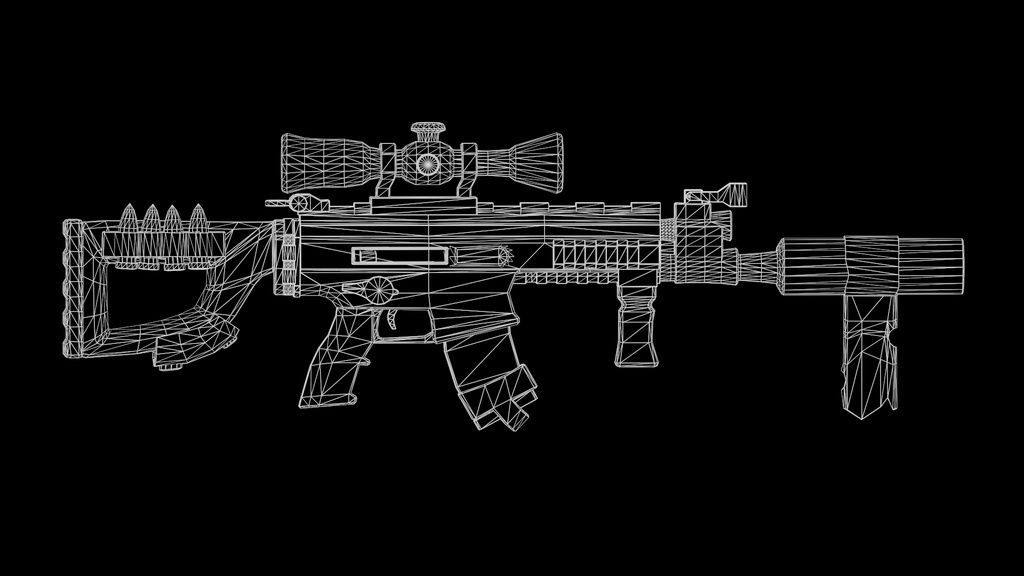 FN SCARL stylized Gun