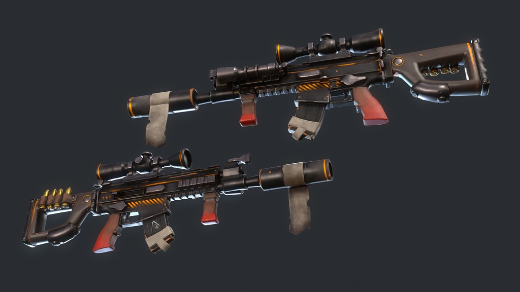 FN SCARL stylized Gun