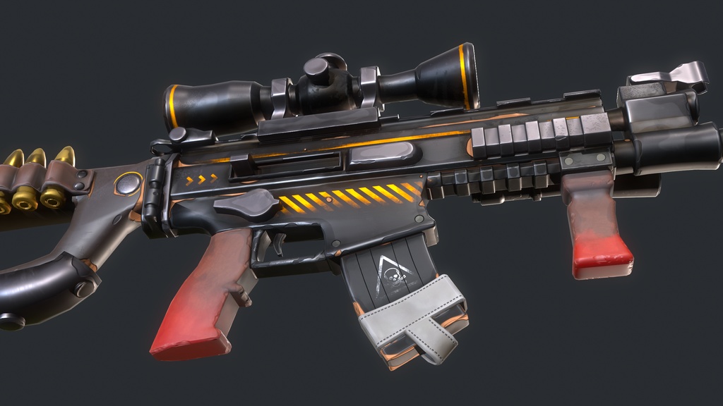 FN SCARL stylized Gun