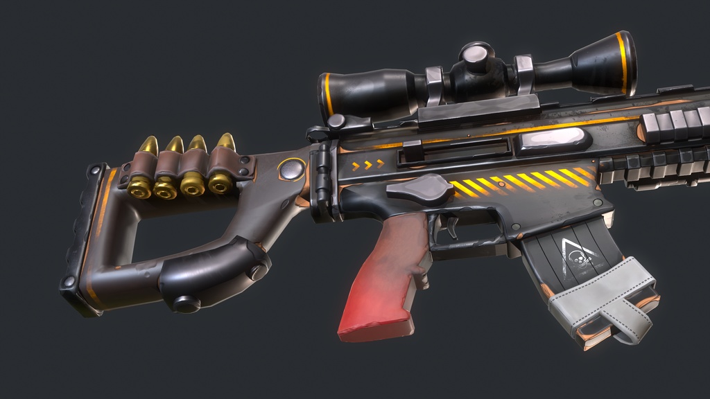 FN SCARL stylized Gun