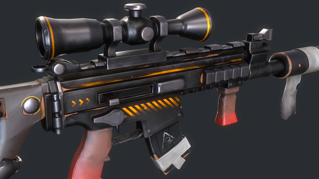 FN SCARL stylized Gun