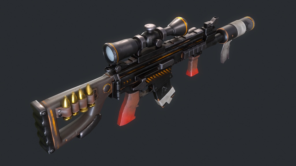FN SCARL stylized Gun