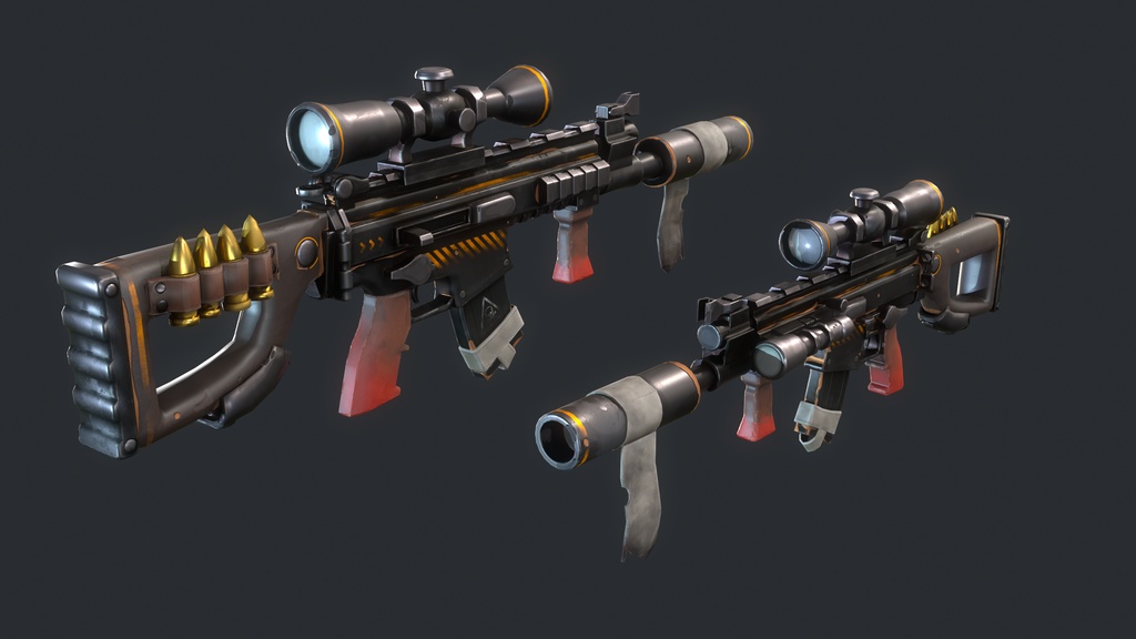 FN SCARL stylized Gun