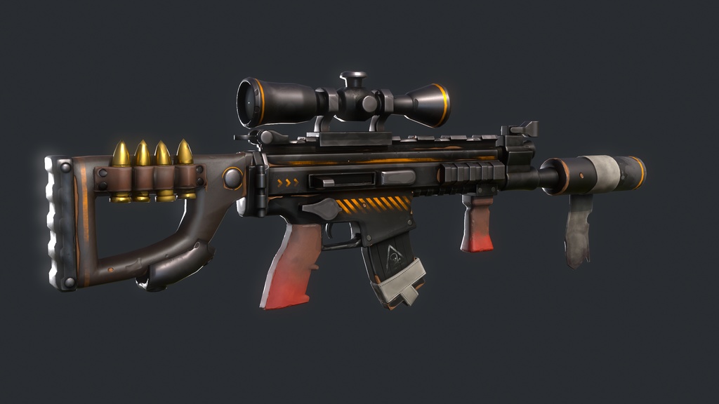 FN SCARL stylized Gun