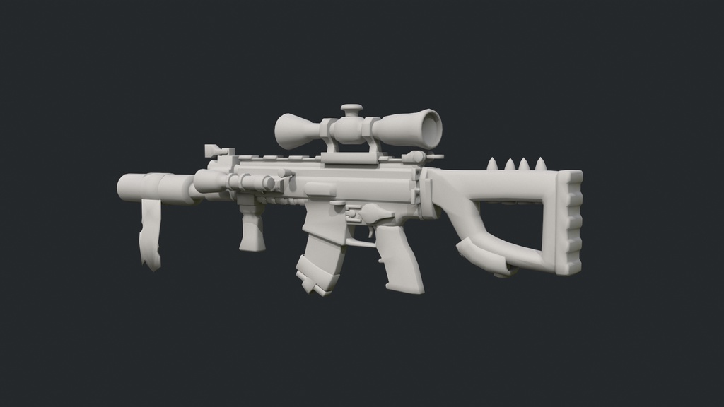 FN SCARL stylized Gun