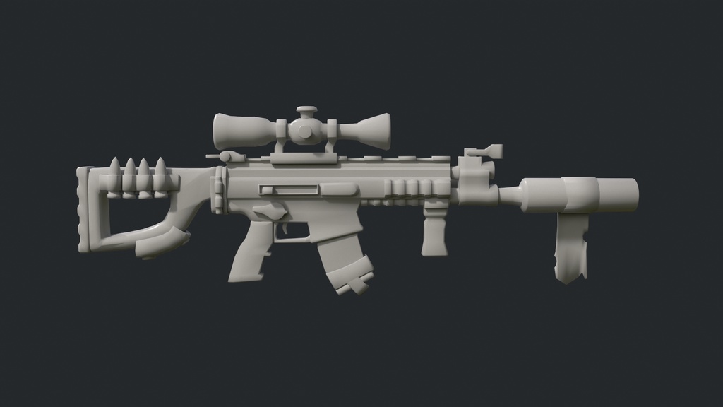 FN SCARL stylized Gun