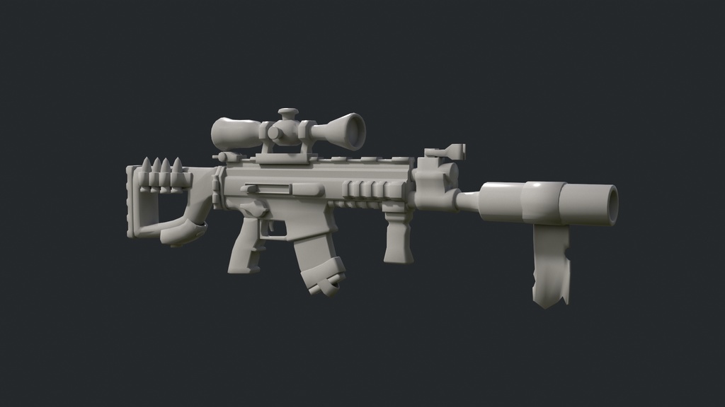 FN SCARL stylized Gun