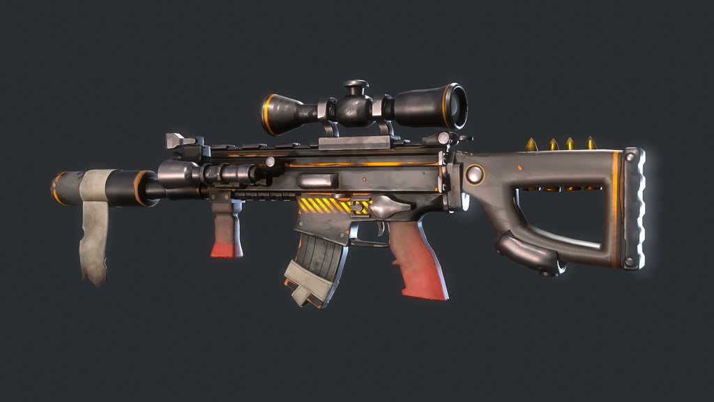 FN SCARL stylized Gun