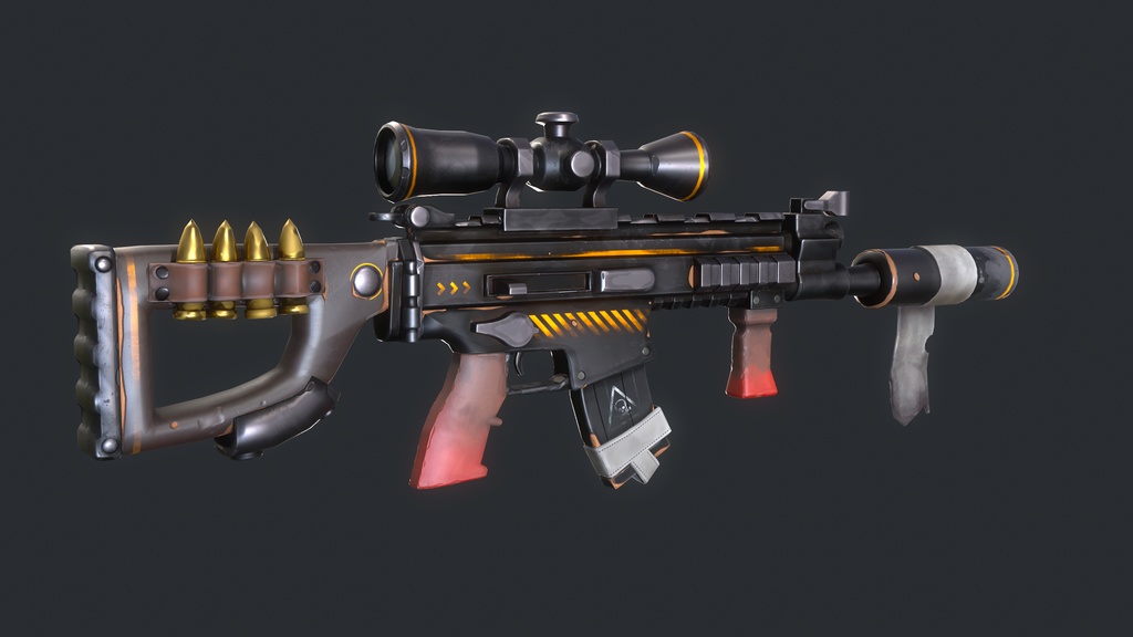 FN SCARL stylized Gun