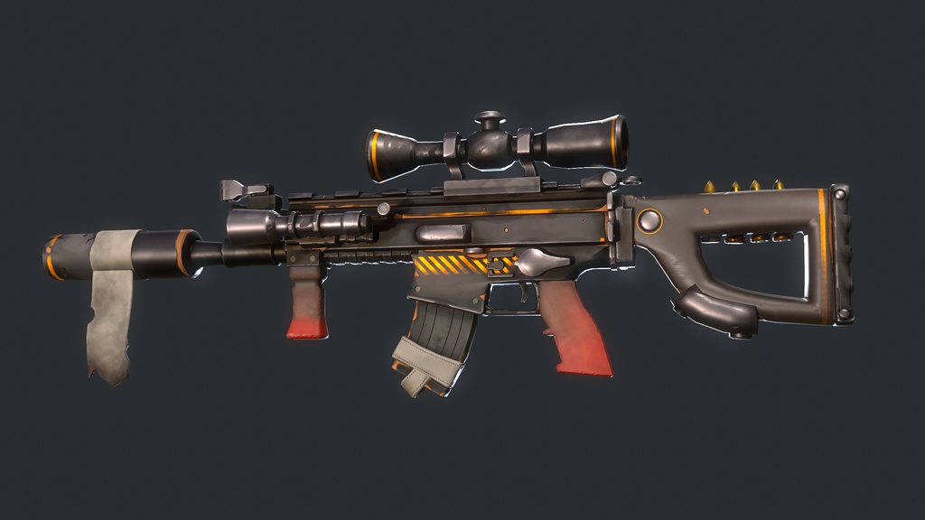 FN SCARL stylized Gun