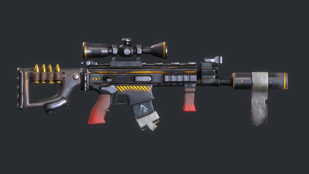 FN SCARL stylized Gun