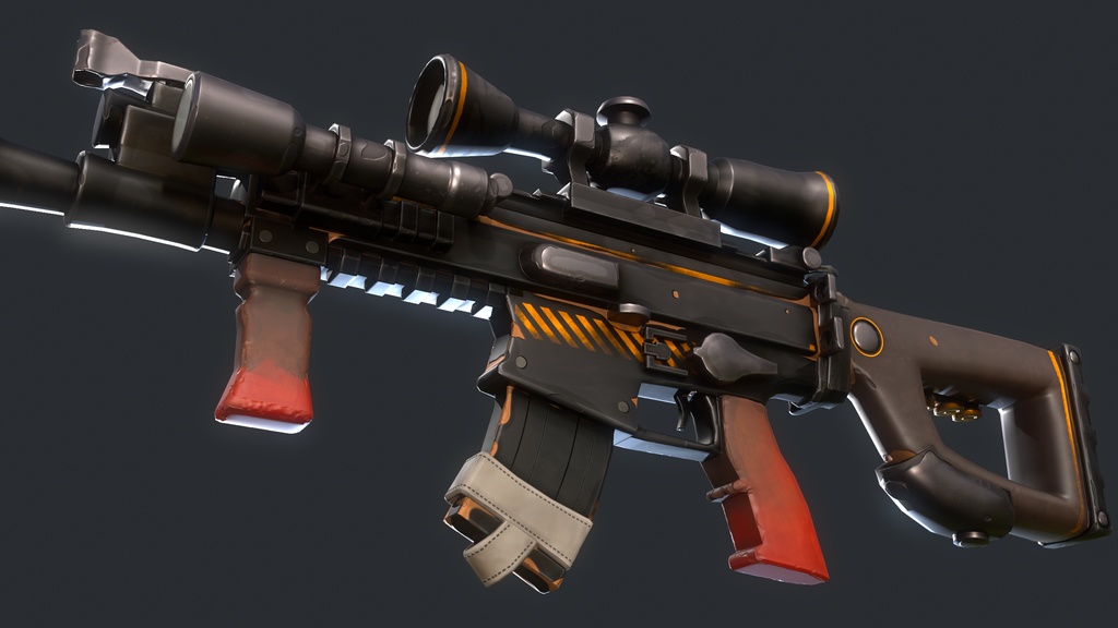 FN SCARL stylized Gun