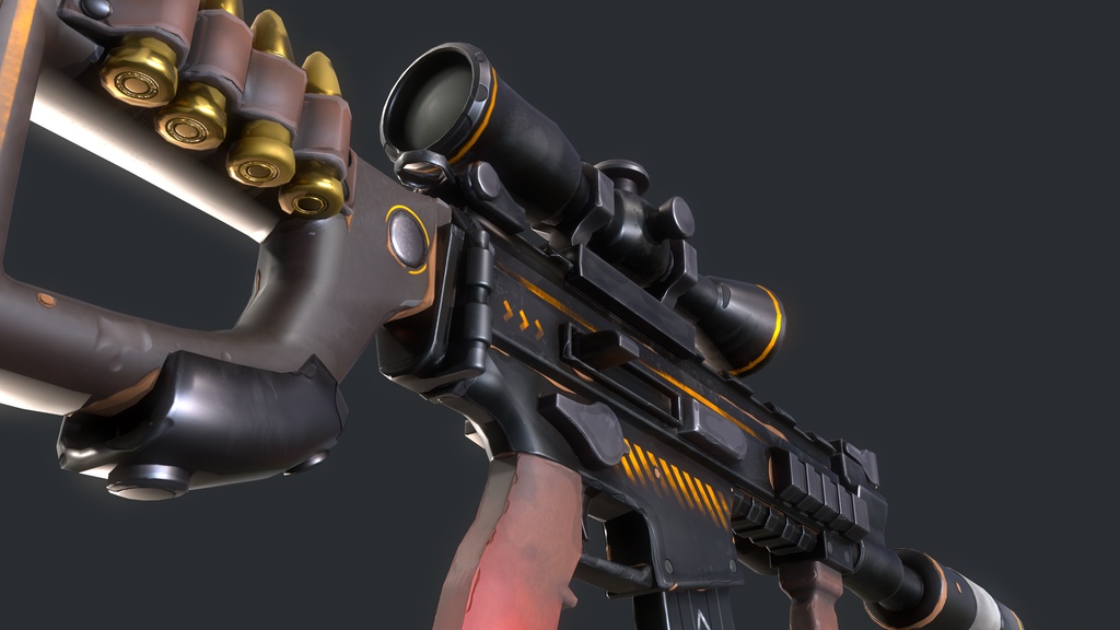 FN SCARL stylized Gun
