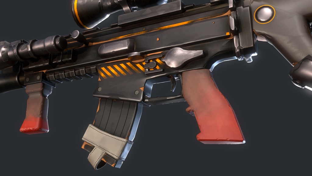 FN SCARL stylized Gun