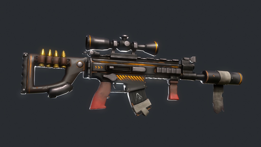 FN SCARL stylized Gun