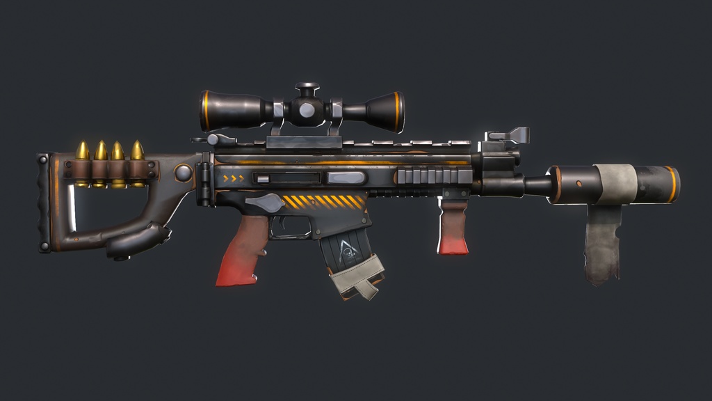 FN SCARL stylized Gun