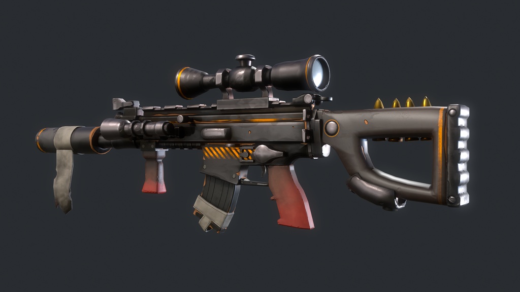 FN SCARL stylized Gun