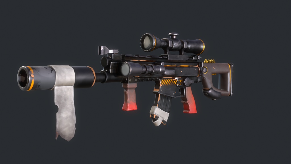 FN SCARL stylized Gun