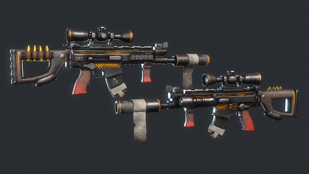 FN SCARL stylized Gun