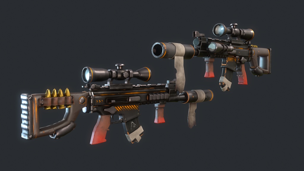 FN SCARL stylized Gun