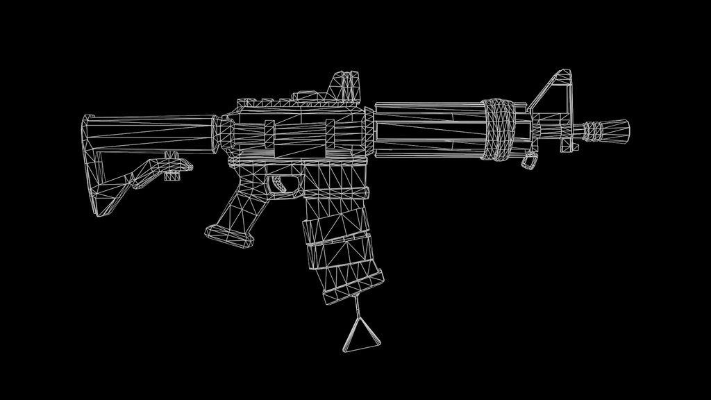 M4 carbine stylized gun