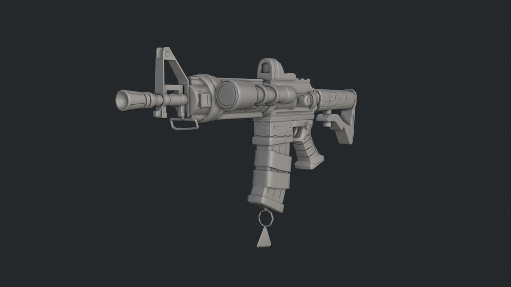 M4 carbine stylized gun