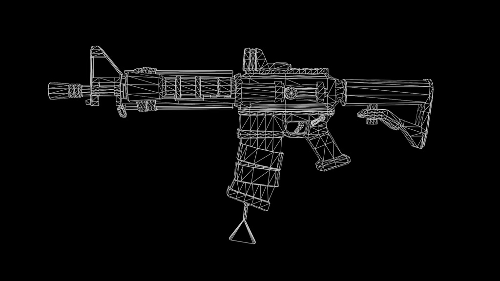 M4 carbine stylized gun