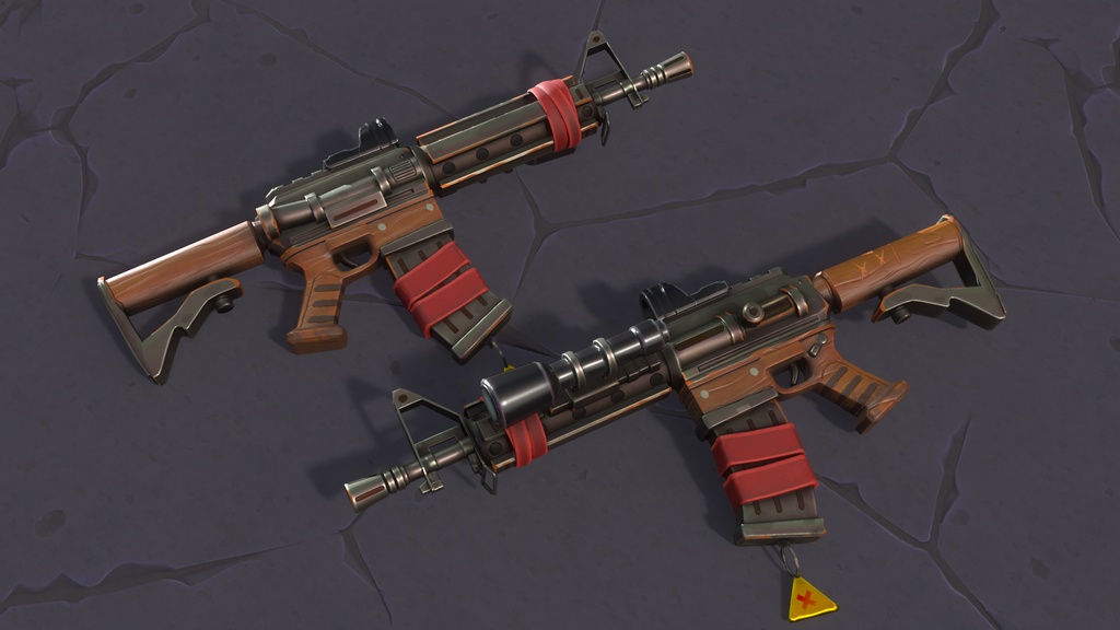 M4 carbine stylized gun