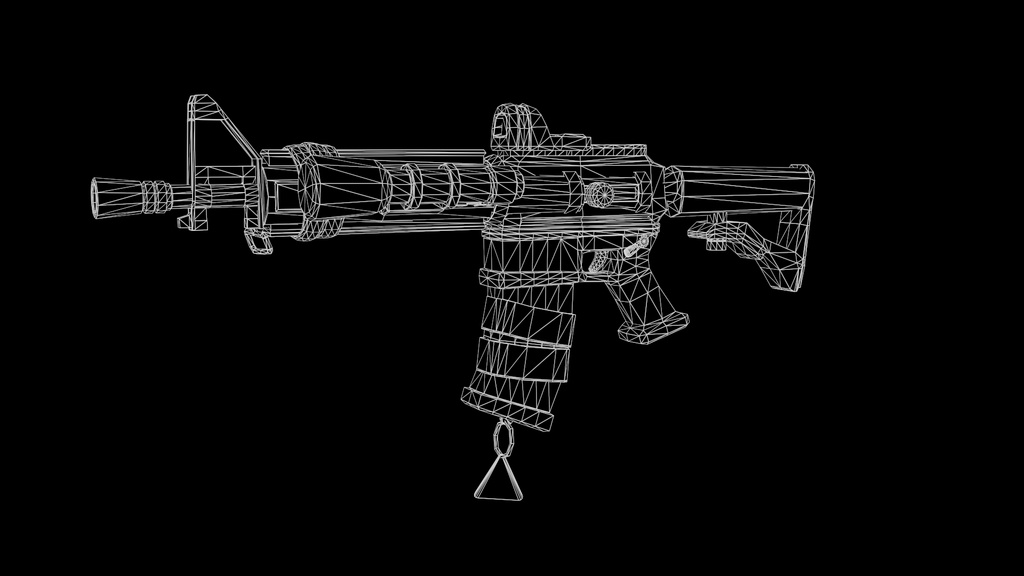 M4 carbine stylized gun