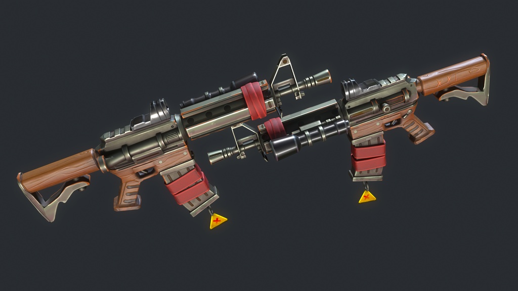 M4 carbine stylized gun