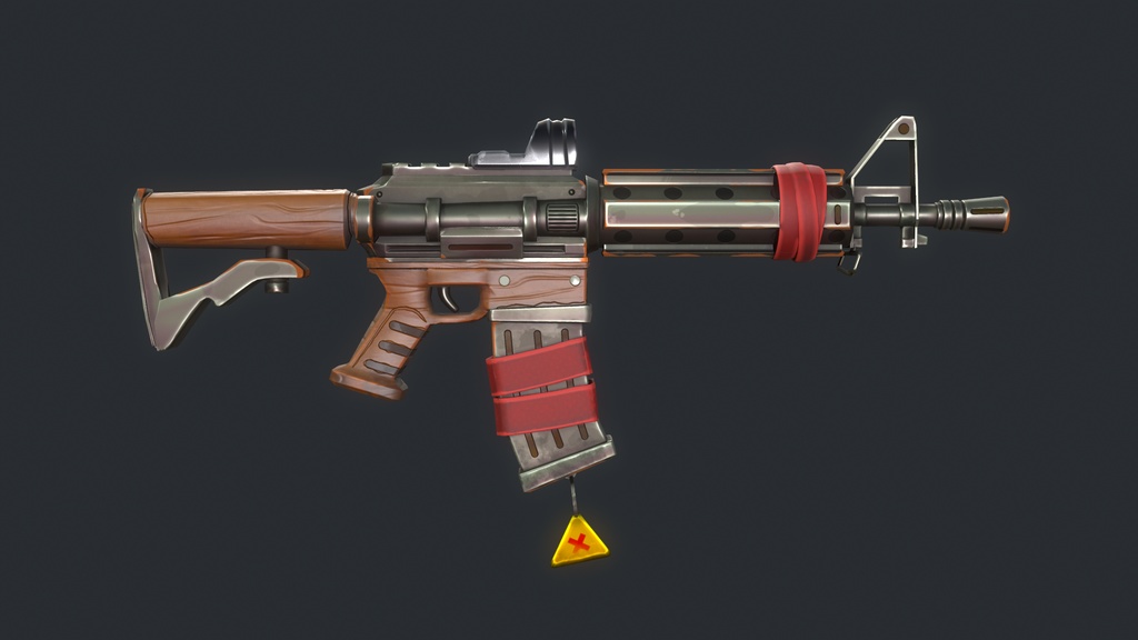 M4 carbine stylized gun