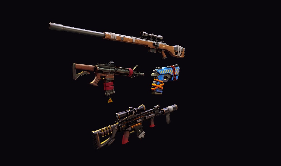 Stylized PBR 4 Weapons Pack Collection__ 様式化されたPBR 4武器パックコレクション