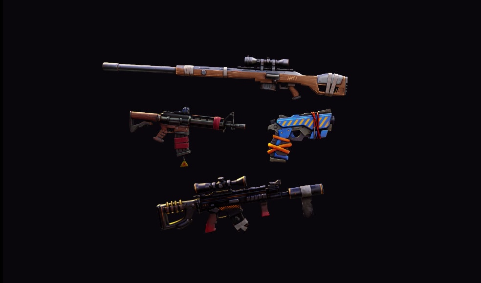 Stylized PBR 4 Weapons Pack Collection__ 様式化されたPBR 4武器パックコレクション