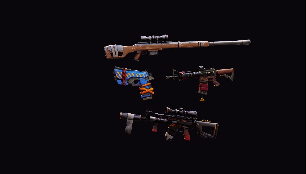 Stylized PBR 4 Weapons Pack Collection__ 様式化されたPBR 4武器パックコレクション