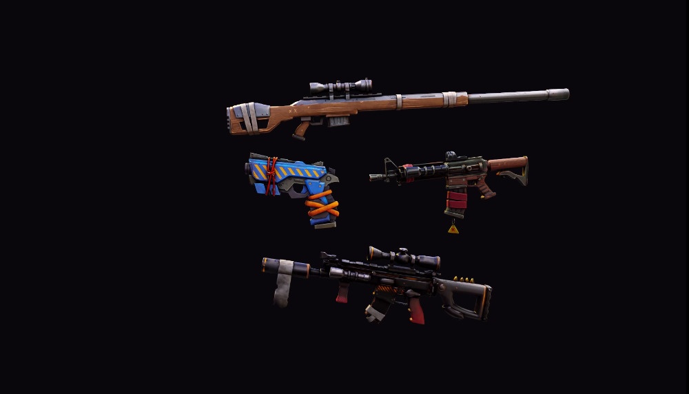 Stylized PBR 4 Weapons Pack Collection__ 様式化されたPBR 4武器パックコレクション