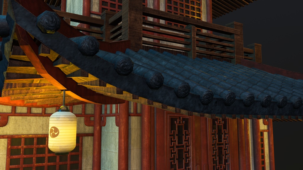 Asian Japanese traditional Building 3d Model_アジアの日本のアンティークの伝統的な建物