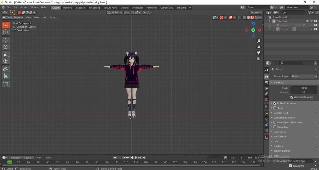 Anime character VR Model