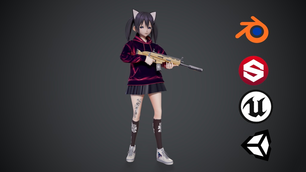 Anime character VR Model