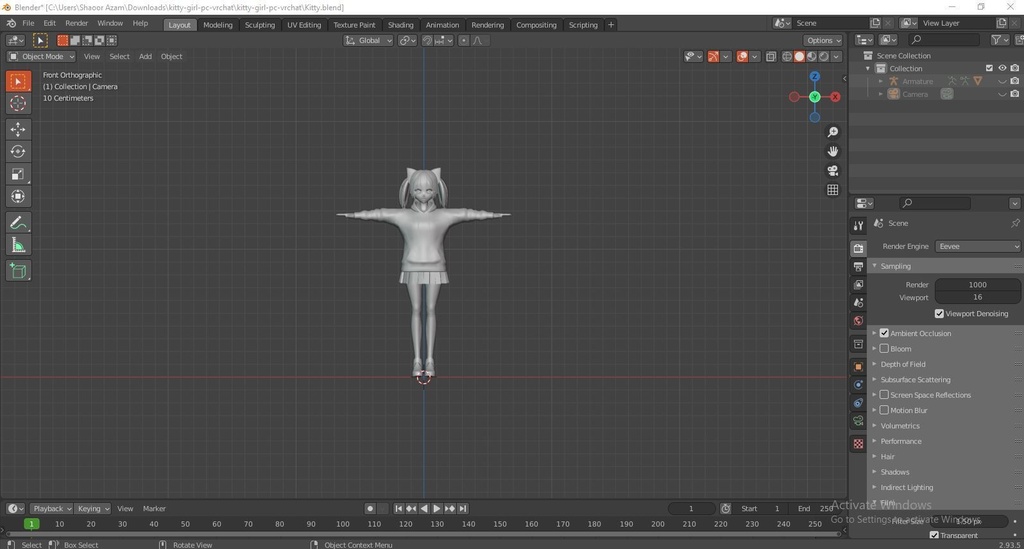 Anime character VR Model