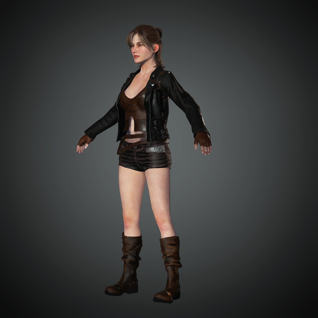Nacked Female 3d character Model