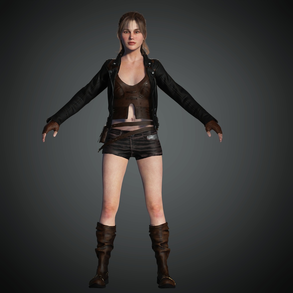 Nacked Female 3d character Model