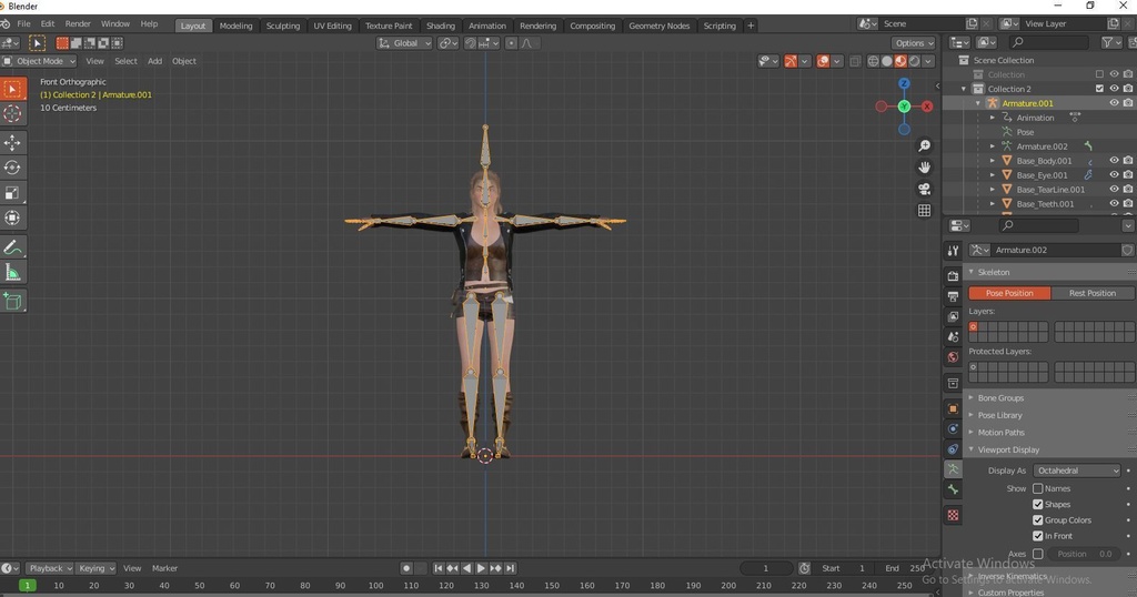 Nacked Female 3d character Model