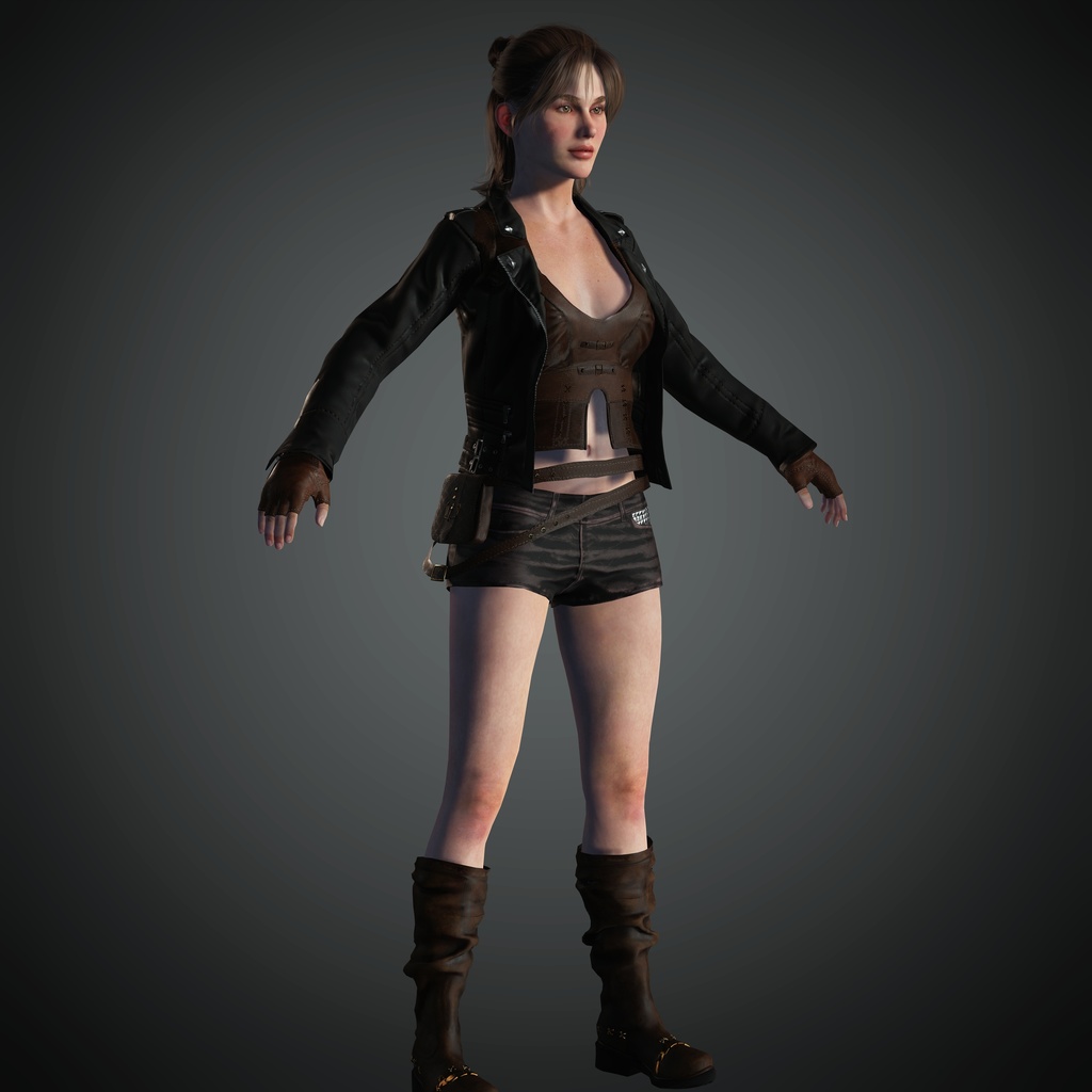 Nacked Female 3d character Model