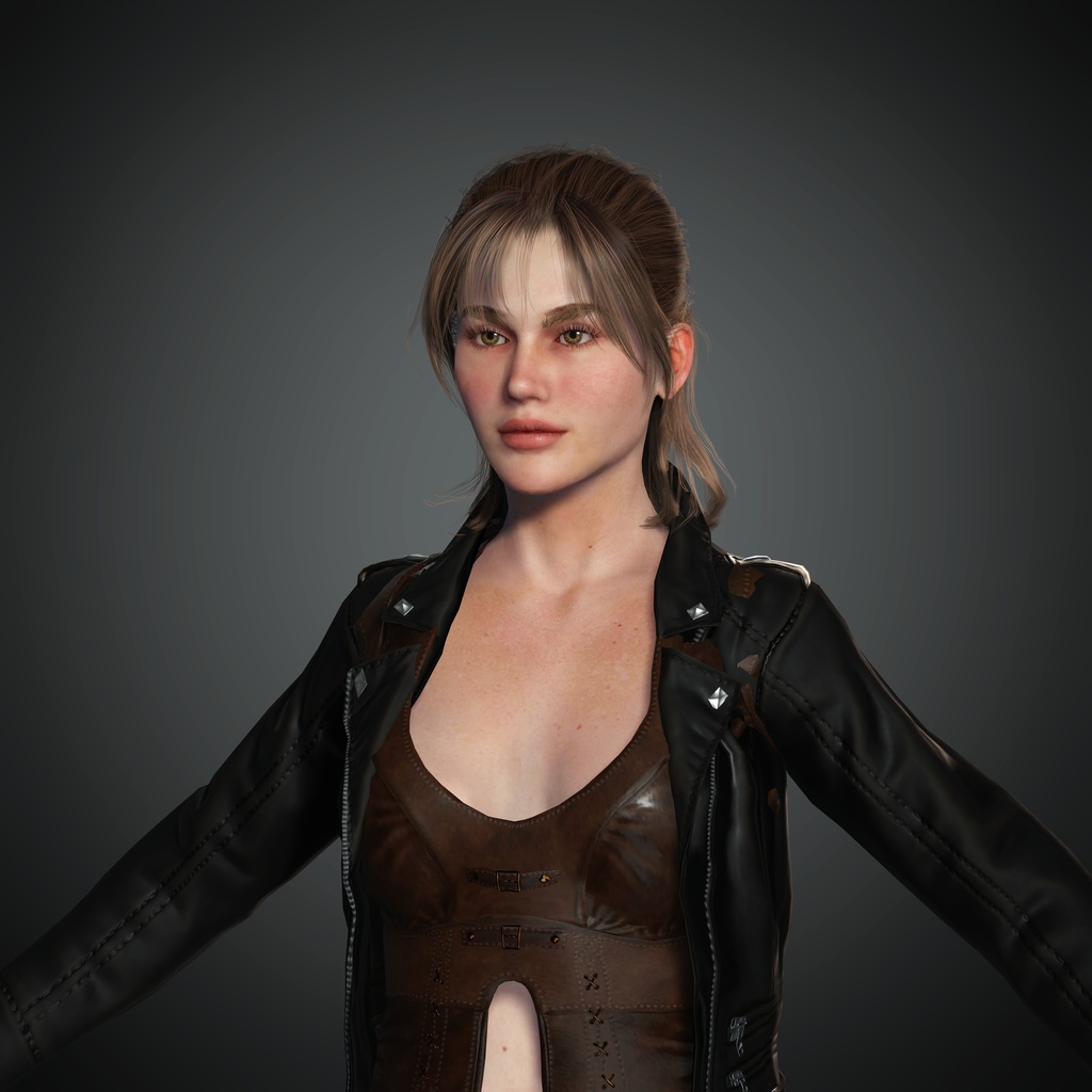 Nacked Female 3d character Model