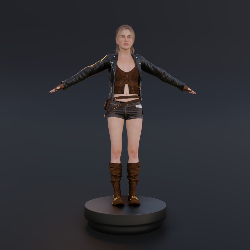 Nacked Female 3d character Model