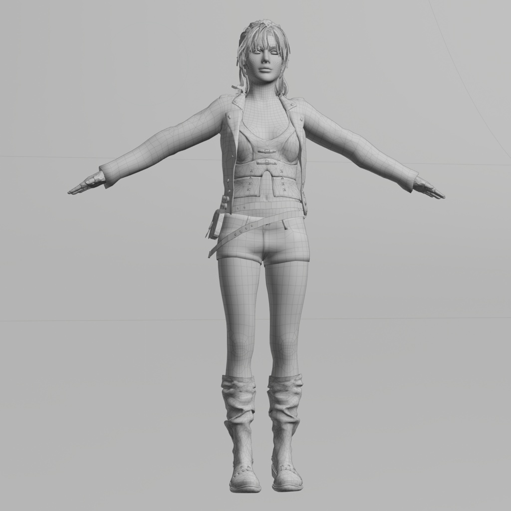 Nacked Female 3d character Model