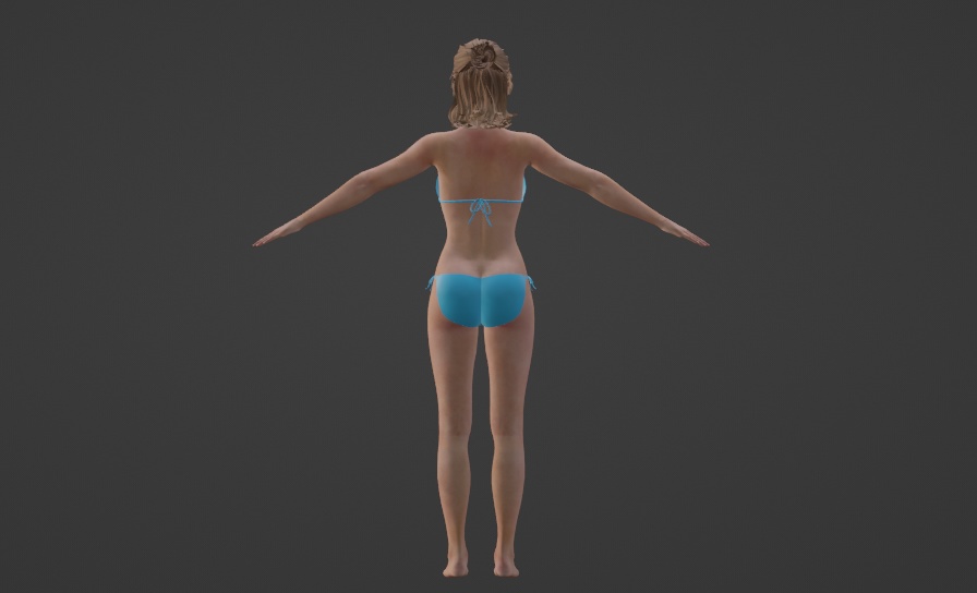 Nacked Female 3d character Model