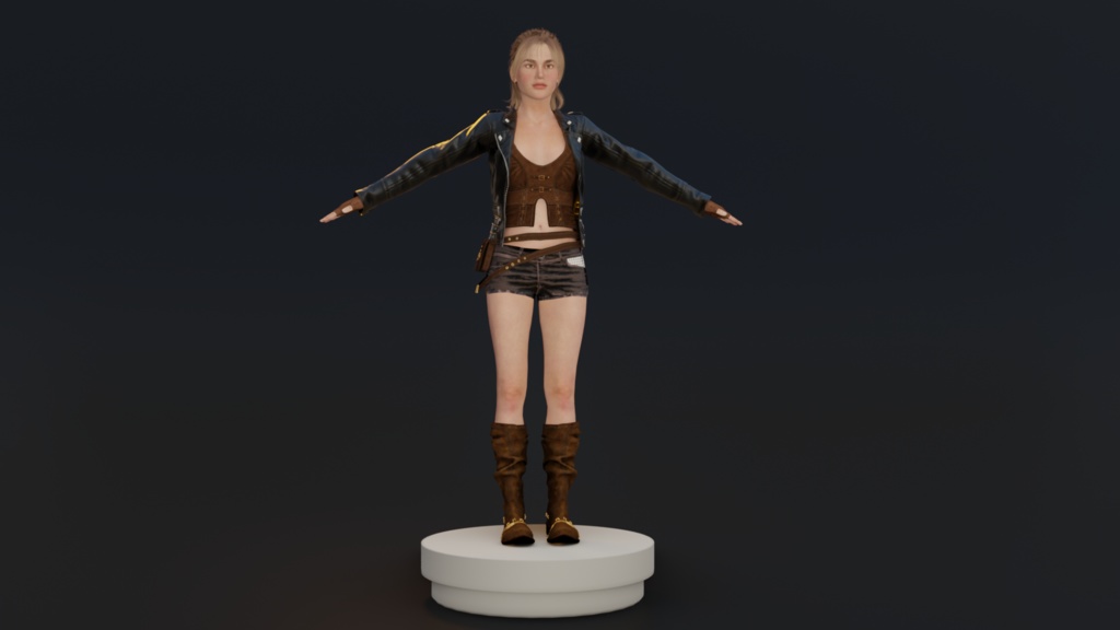 Nacked Female 3d character Model