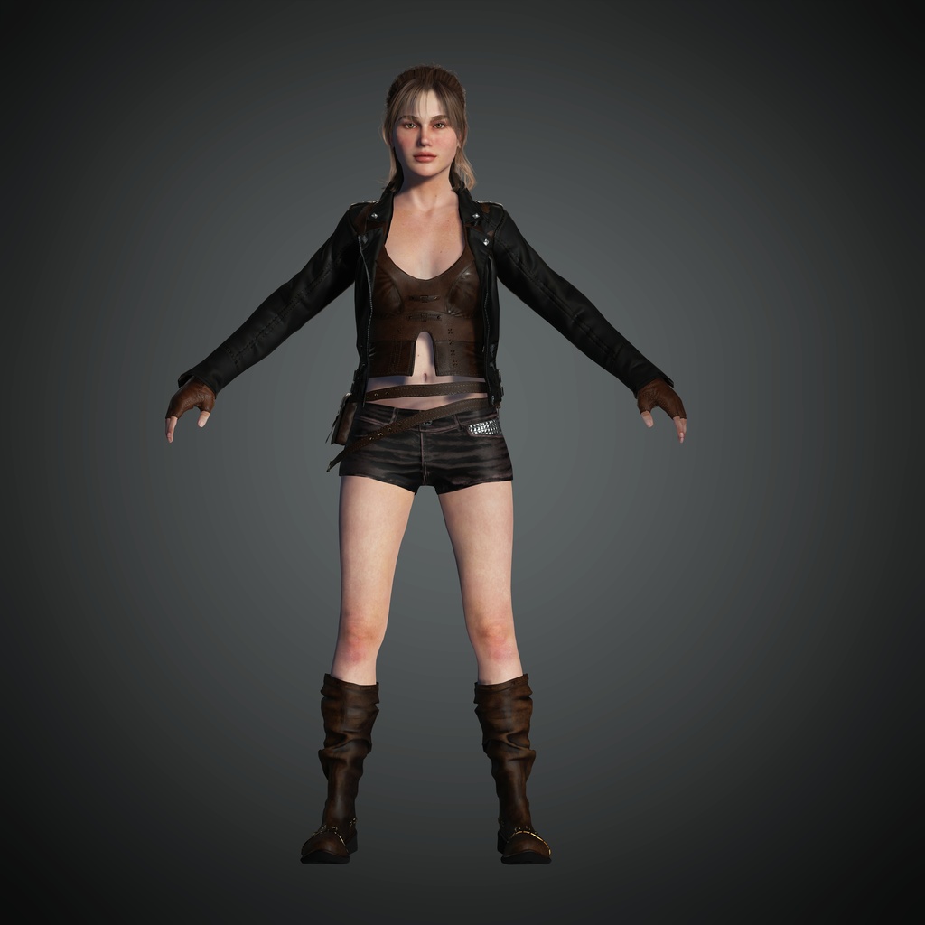 Nacked Female 3d character Model